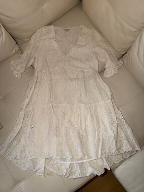 Sundance Cream Eyelet Midi Dress